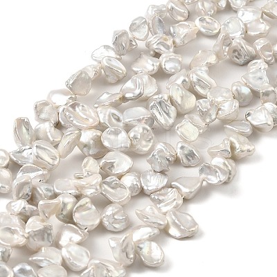 Natural Baroque Keshi Pearl Beads Strands PEAR-B004-07B-01B-1