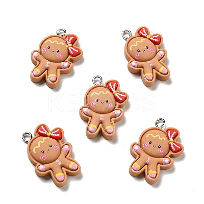 Christmas Opaque Resin Pendants X-RESI-G043-B09-1