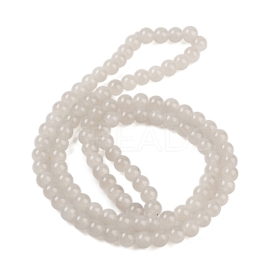 Baking Paint Imitation Jade Glass Round Bead Strands LS-DGLA-XCP0001-17-1