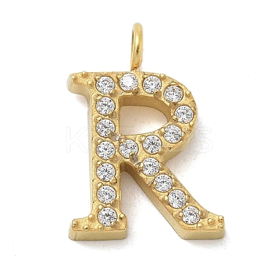 Ion Plating(IP) 304 Stainless Steel Micro Pave Cubic Zirconia Pendants STAS-Z107-03G-17-1