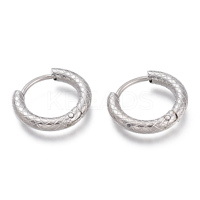 Tarnish Resistant 304 Stainless Steel Huggie Hoop Earrings EJEW-O095-03-1