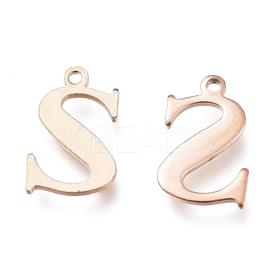 PVD Vacuum Plating  304 Stainless Steel Charms STAS-H112-S-RG-1