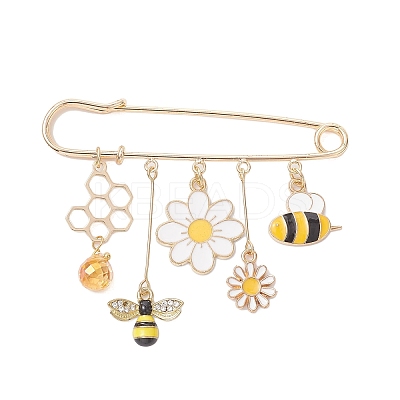 Bees & Flower Iron Kilt Pins JEWB-TA00024-1