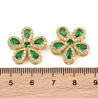 Brass Micro Pave Cubic Zirconia Pendants CU-CBA3D67-06G-01-1