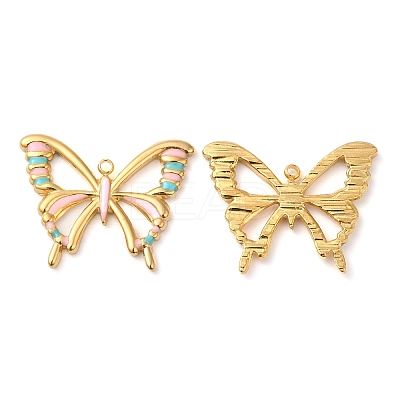 304 Stainless Steel Enamel Pendants STAS-K256-13G-03-1