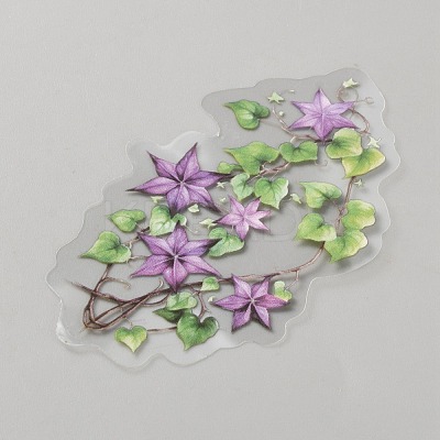20Pcs Flower PET Decorative Stickers DIY-WH20055-078A-1