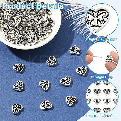 120Pcs Tibetan Style Alloy Beads FIND-YW0008-80-1