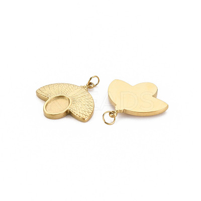 Ion Plating(IP) 304 Stainless Steel Pendant Enamel Settings STAS-N097-157LG-1