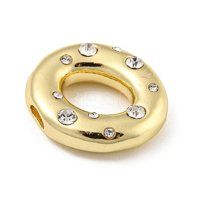 Brass Micro Pave Clear Cubic Zirconia Pendants KK-E093-04G-O-1
