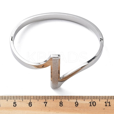 304 Stainless Steel Hinged Bangles for Women BJEW-A011-20P-1