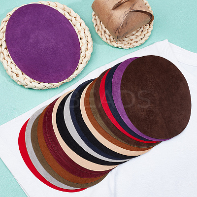 20Pcs 10 Colors Oval Iron on/Sew On Patches DIY-GF0006-52-1