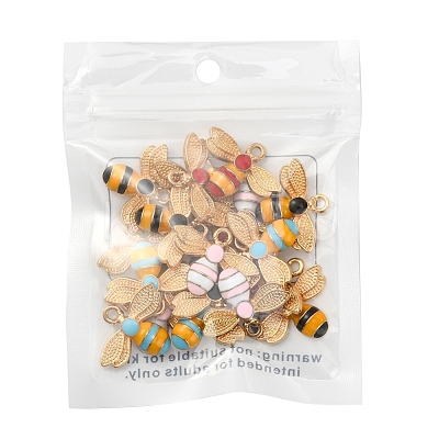 20Pcs 4 Colors Alloy Enamel Pendants ENAM-YW0001-91-1