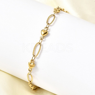 304 Stainless Steel Link Bracelets BJEW-A044-03C-G-1