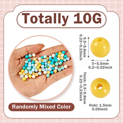 10G Opaque Acrylic Beads SACR-TADJ0001-03A-1