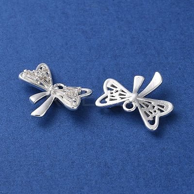 Brass Micro Pave Cubic Zirconia Pendants KK-F872-15S-02-1