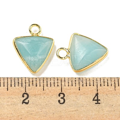 Natural Flower Amazonite Triangle Charms G-K338-24G-1