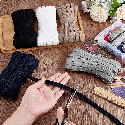 50M 5 Colors Flat Cotton Braided Cord OCOR-PH0006-79B-1