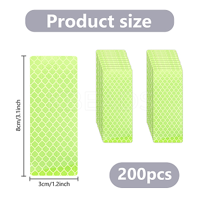 PET Plastic Reflective Car Sticker Decoration DIY-WH0671-415B-1