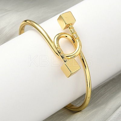 Brass Cuff Bangles for Women BJEW-F513-07G-1