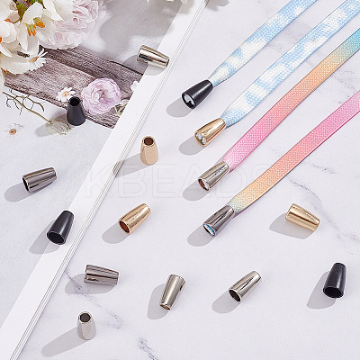 80Pcs 4 Colors Alloy Cord Ends FIND-PH0017-89-1