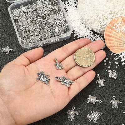 90Pcs 9 Styles Tibetan Style Zinc Alloy Charms TIBEP-CJ0002-02-1