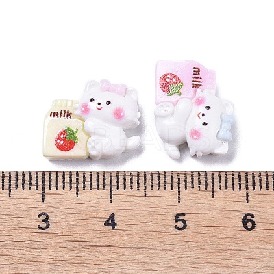 Opaque Cute Animal Resin Decoden Cabochons RESI-B024-02D-1