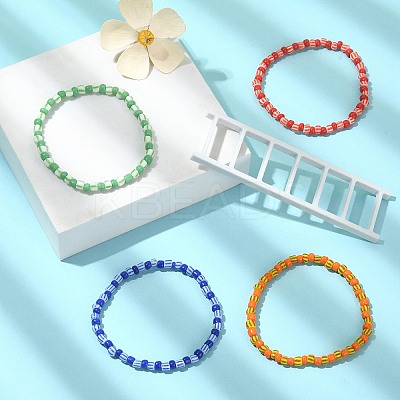 Glass Seed Beaded Stretch Bracelets BJEW-JB09510-1