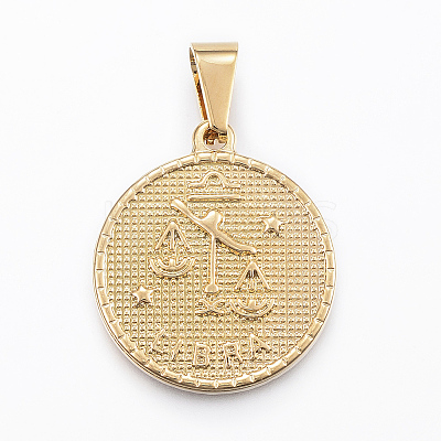 Real 18K Gold Plated 304 Stainless Steel Pendants LS-STAS-H372-01G-1