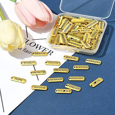 120Pcs Tibetan Style Alloy Rectangle Pendants FIND-FS0003-62-1