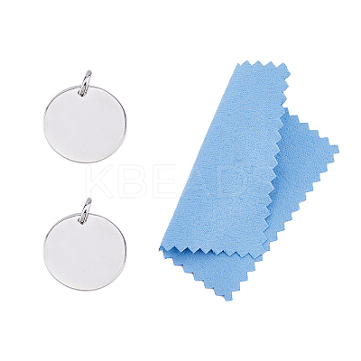 2Pcs Rhodium Plated 925 Sterling Silver Pendants STER-DC0001-43-1