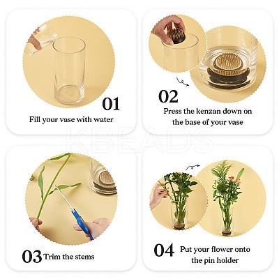 1Pc Brass & Plastic Flower Pin Frogs DIY-MB0001-04-1