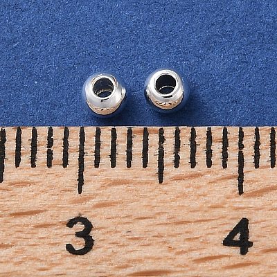 Rack Plating Brass Spacer Beads KKB-I709-03C-S-1