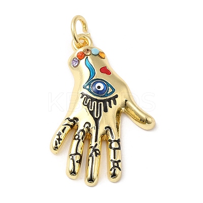Spray Painted Alloy with Enamal Pendants PALLOY-D019-09AG-1