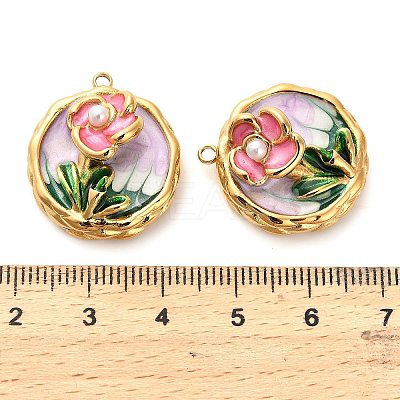 304 Stainless Steel Enamel Pendants STAS-B084-05G-03-1