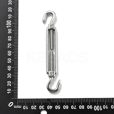 304 Stainless Steel Turnbuckle with Adjustment Hook Eyelet Screw STAS-B082-03P-1