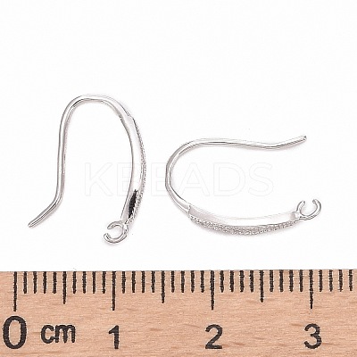 Anti-Tarnish Rhodium Plated 925 Sterling Silver Earring Hooks STER-K168-096P-1