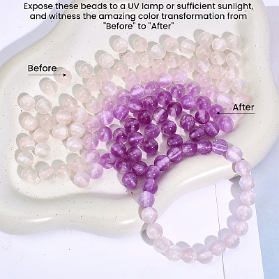 125Pcs Resin UV Reactive Beads RESI-PA0001-34B-1