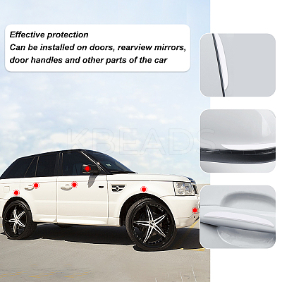 PVC Plastic Car Anti-Collision Strip Stickers AJEW-WH0258-208A-1