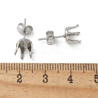 316 Surgical Stainless Steel Stud Earring Findings STAS-Z118-03P-01-1