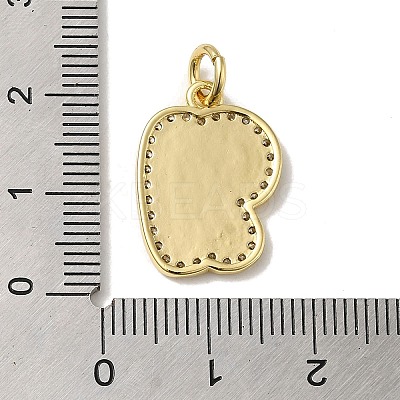 Brass Micro Pave Cubic Zirconia Pendants KK-K354-02G-H-1