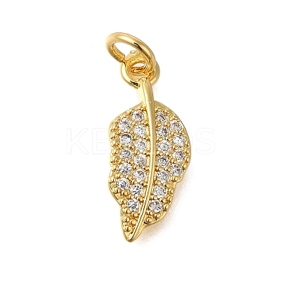 Rack Plating Brass Micro Pave Cubic Zirconia Pendants ZIRC-F142-36G-1