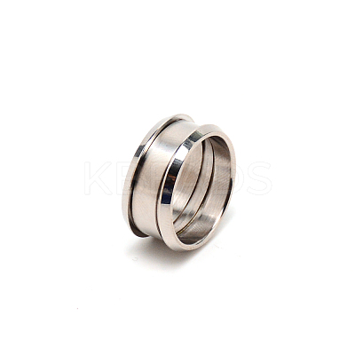 3Pcs 304 Stainless Steel Grooved Finger Ring Settings FIND-WH0105-09A-P-1