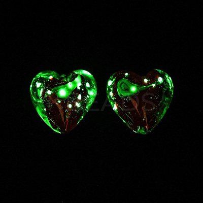 Luminous Handmade Gold Sand Lampwork Beads LS-X-FOIL-B001-04A-1