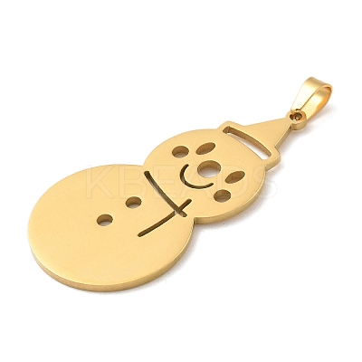 Christmas Theme 304 Stainless Steel Pendants STAS-Q005-01G-03-1