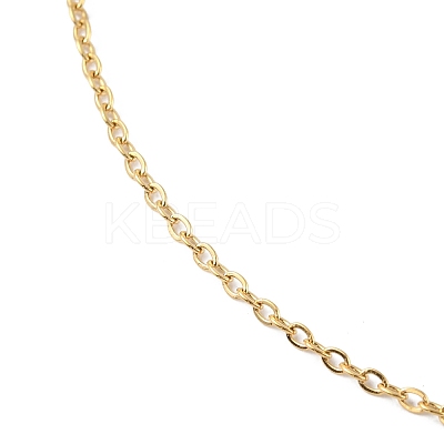 Ion Plating(IP) 304 Stainless Steel Cable Chain Necklace for Men Women LS-NJEW-M200-01G-1