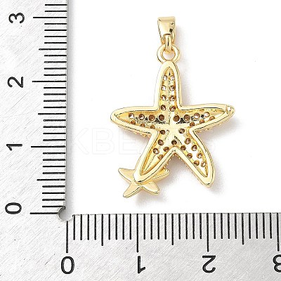 Brass Micro Pave Cubic Zirconia Pendants KK-Z134-18G-02-1