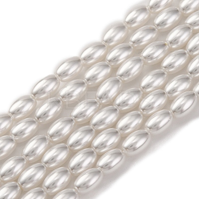 Baking Paint Pearlized Glass Pearl Bead Strands PEAR-H019-01C-02-1