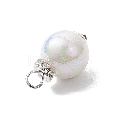 Imitation Pearl Acrylic Pendants PALLOY-JF04349-02-1