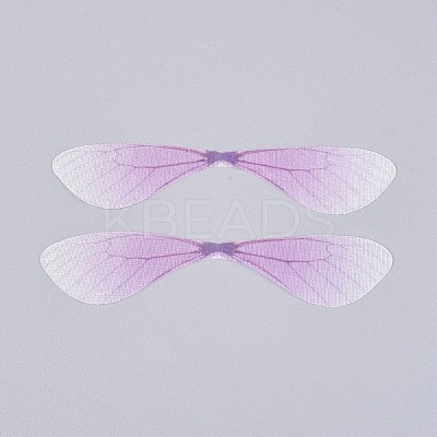 Polyester Fabric Wings Crafts Decoration X-FIND-S322-003G-1