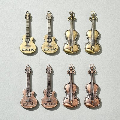 8Pcs 4 Styles Tibetan Style Alloy Pendants FIND-FS0002-60-1